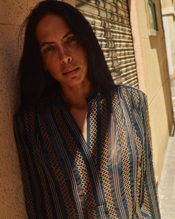 MMAstrid V-Neck Silk Tank Top